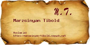 Marzsinyan Tibold névjegykártya